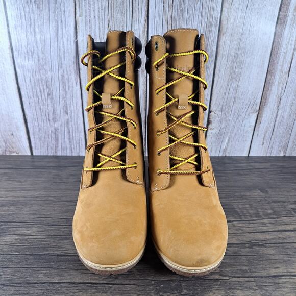 Timberland Tillston 6" Leather Nubuck Heel Boots RebotL Women's Sz 9 Tan (VGC) - Picture 2 of 8